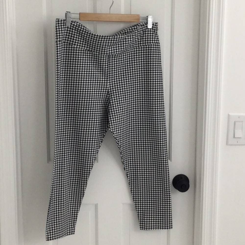 JCREW HOUNDSTOOTH LEGGINGS XL